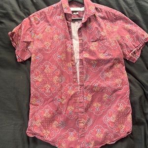 Topman Paisley Button-up Tee